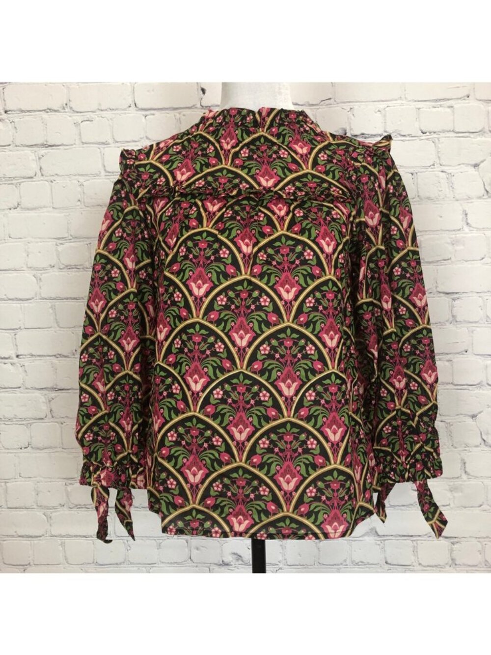NWT Olivia James The Label Emma Top Size XS Ruffles Moroccan Multi Floral